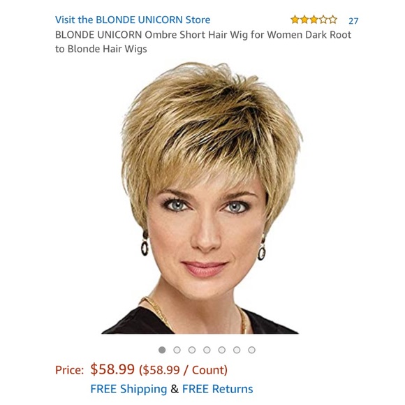 New Blonde Unicorn Wig - Picture 8 of 8